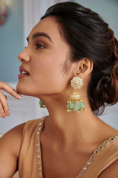 Rati Kundan Jhumka Earrings