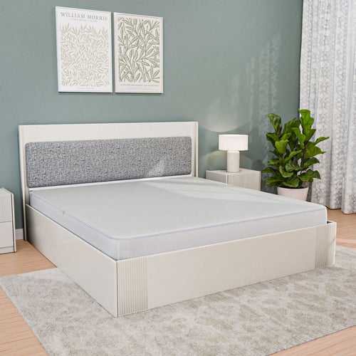 Nix Queen Bed with Hydraulic Storage (Beige)