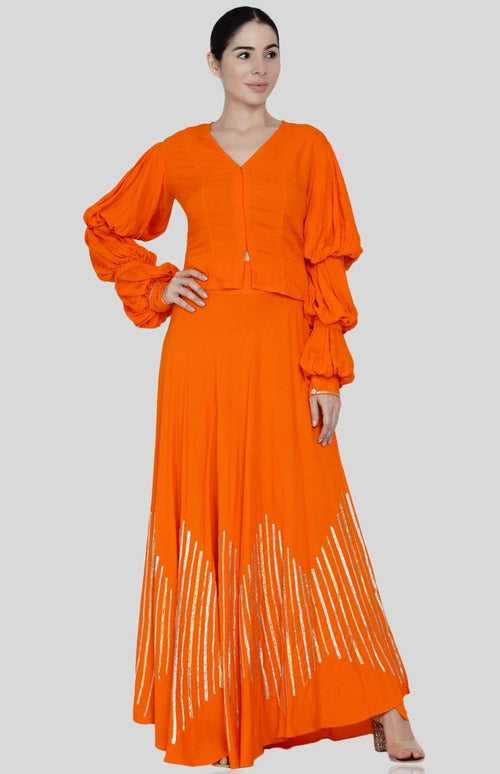 Orange Circular Skirt
