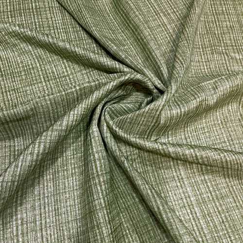Dual Green Tint Handloom Cotton Silk Fabric