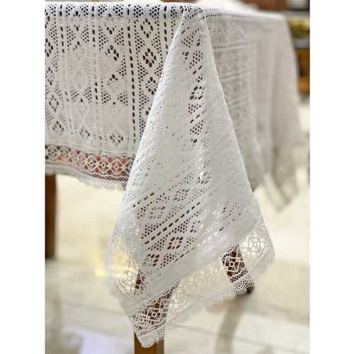 White Rice Net Table Cloth