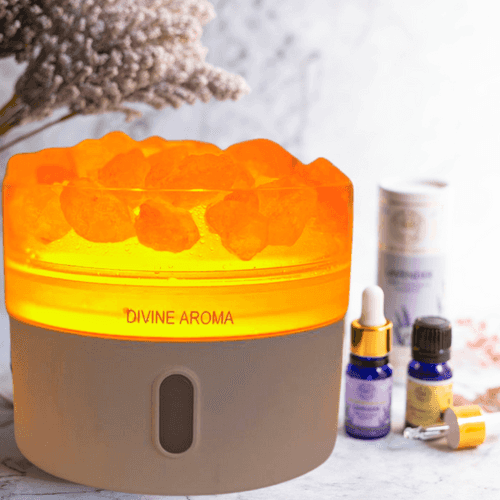 Aroma diffuser (Himalayan Rock Salt) + 1 Essential Oil OR Aroma Oil | Make your own Aromatherapy Combo