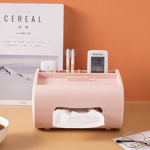 Multifunctional Desktop Tissue Storage Box