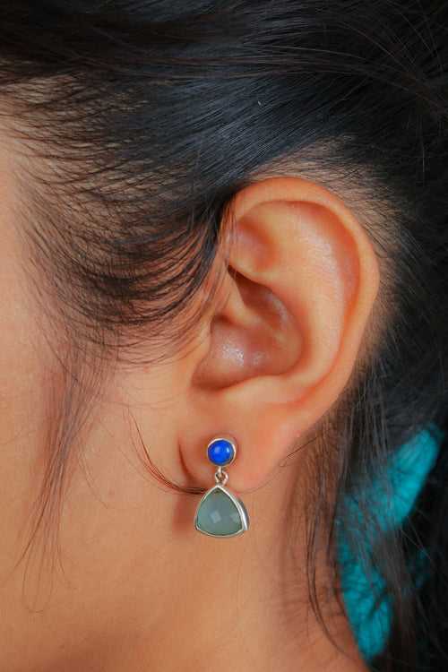 Lapis Chalcedony Drops