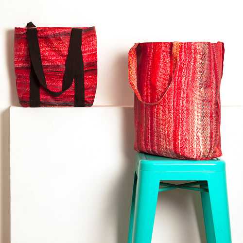 On the edge of the sea | Waterproof Tote Bag - Red