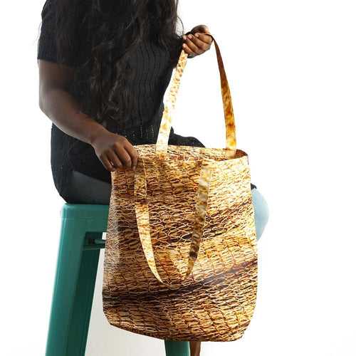 On the edge of the sea | Waterproof Tote Bag - Golden