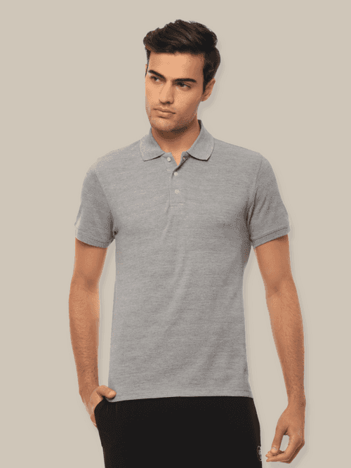 Hummel Men Grey B2B Polo