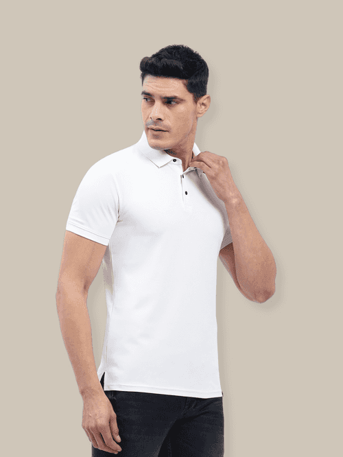 Hummel Jaye Men White B2B Poly Polo