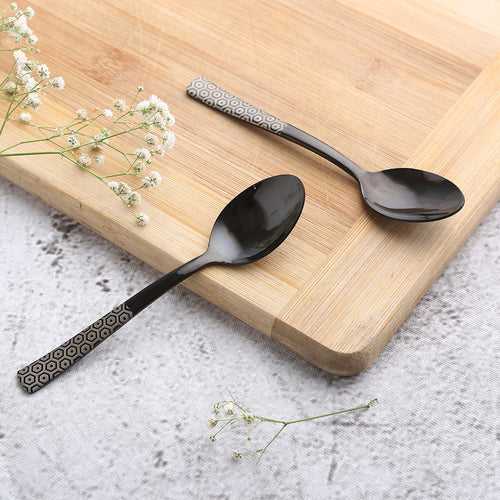 Roma Tea Spoon  - Black - Set of 6pcs