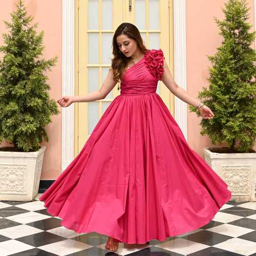 Bunaai Jasmine Pink Cotton Dress