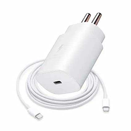 Samsung Galaxy F34 25W Type-C To Type-C Adaptive Fast Mobile Charger With Cable White