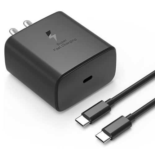 Samsung Galaxy S24 Ultra 45W Super Fast Charging Travel Adapter With C To C Cable Black