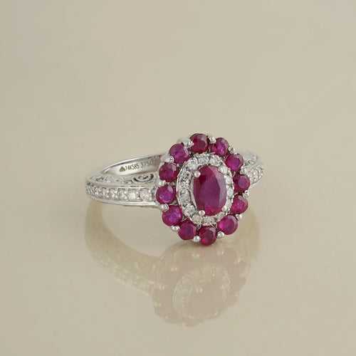 Azure Ruby Ring