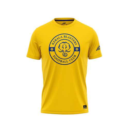 Kerala Blasters Cotton Round Neck  T-Shirt-Yellow