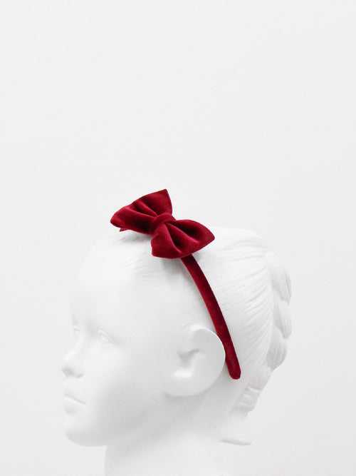 Maroon Velvet Kids Headband