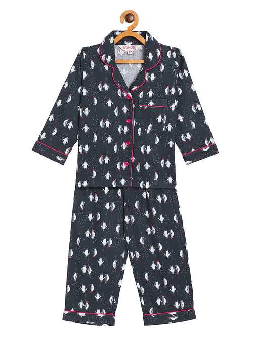 Playful Penguin Kids Night Suit