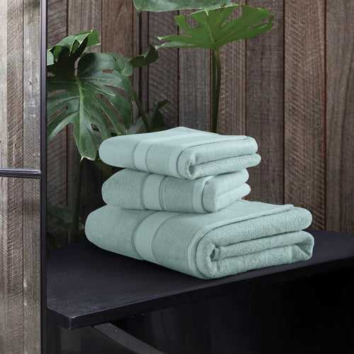Malako Mint Green Bamboo Bath & Hand Towel (600GSM)