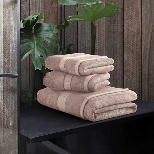 Malako Sand Beige Bamboo Bath & Hand Towel (600GSM)