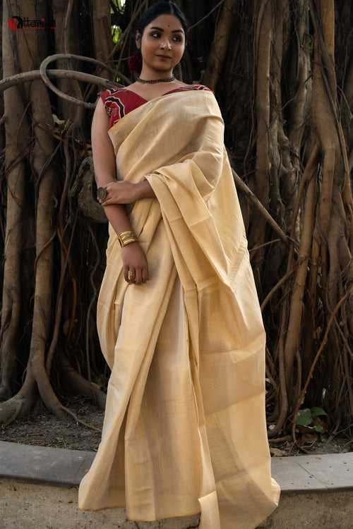 Gold Tissue silk Saree