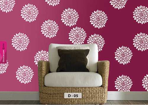 Dahlia flower painting on wall, dahlia flower ideas, dahlia flower painting on wall, D-5