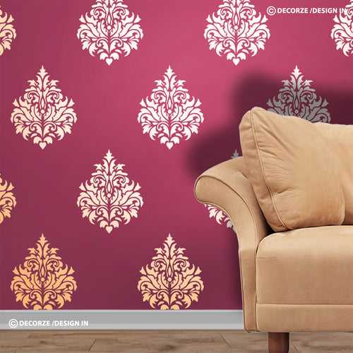 Paisley | Motif | Paisley Pattern | wall stencils | indian designs | wall stencil design -DMWS-74