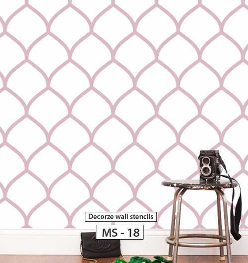 Moroccan stencil pattern for wall, MS-18