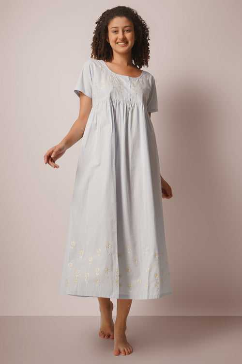 Sunflower, Embroidered Nightdress