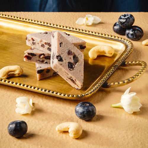 Blueberry Kaju Katli