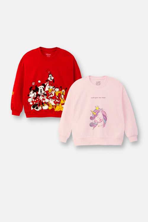Mickey Mouse and Unicorn Sweatshirt Pack of 2