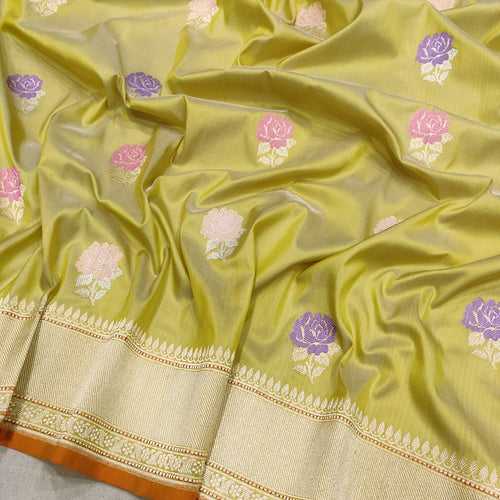 Pure Katan Silk Handwoven Banarasi Saree