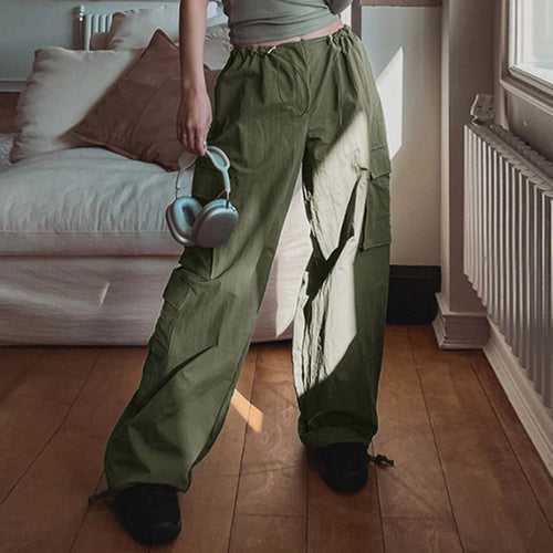 Drawstring Loose Wide Pants