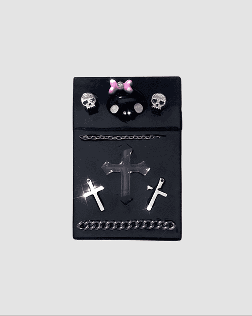Black Skull Cross Cigarette Case