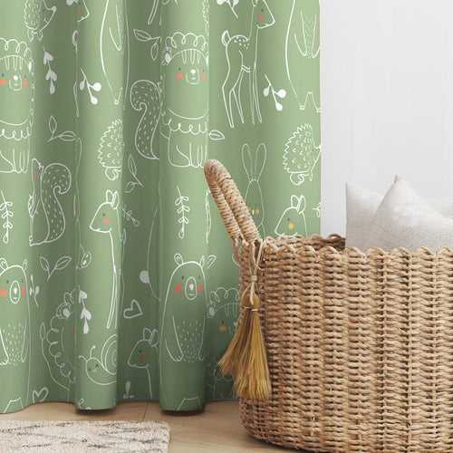 Sketchy Woodland Curtain Set