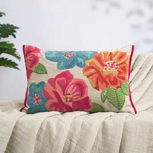 Embroidered Decorative Cushion Cover, Bold Sham