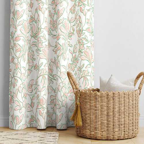 Leafy Canopy Blush Curtain Set