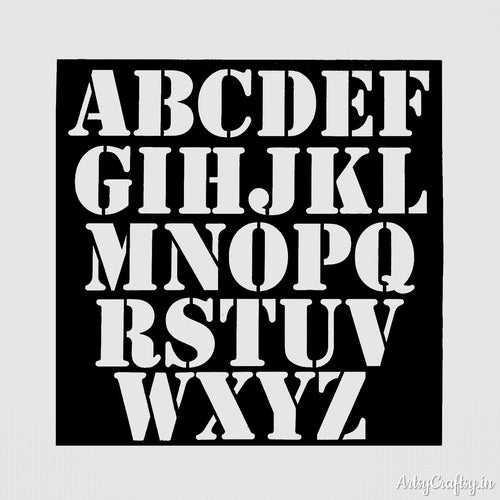 Capital alphabet stencil | Stencils | Artsy Craftsy