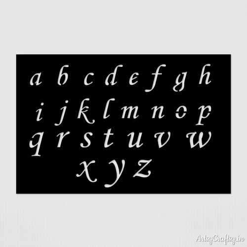 Cursive Bold Alphabet Stencil