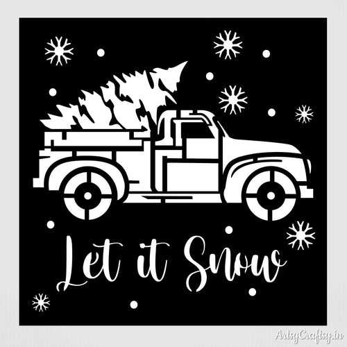 Let It Snow Stencil  | Stencils | Artsy Craftsy