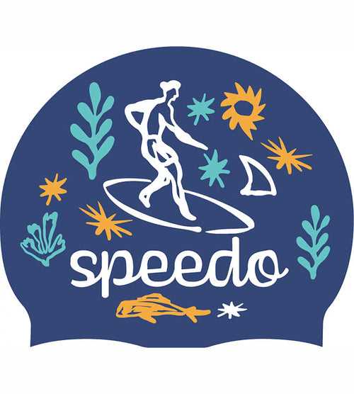 Speedo Slogan Printed Silicone Cap