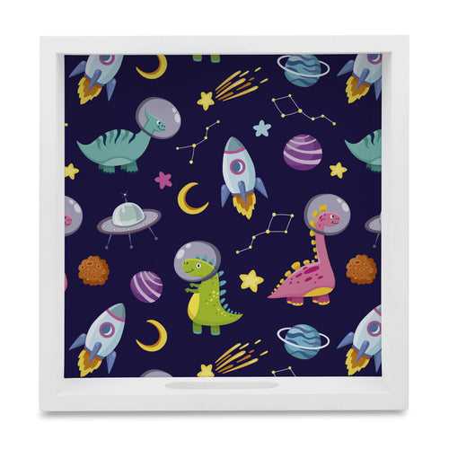 Space Dino Square Tray for Children