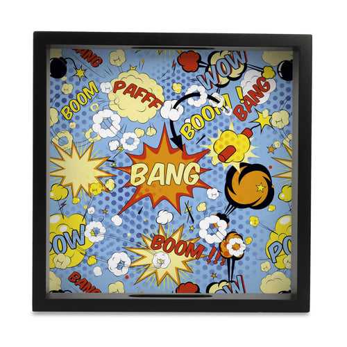 Comic Bubbles Square Tray for Children