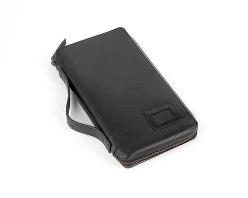 Bank Organiser - Black (Full LEATHER)