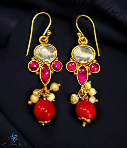 The Silver Kundan Earrings