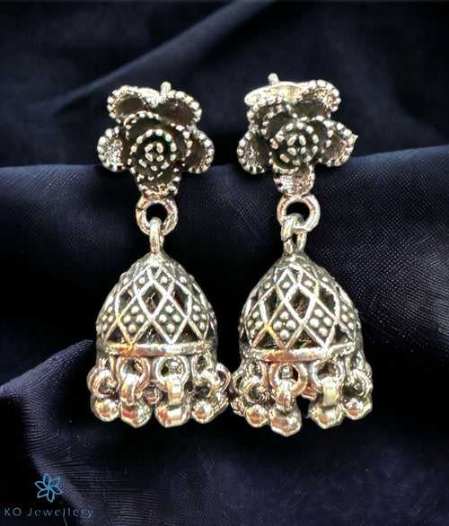 The Saanvi Silver Antique Jhumkas