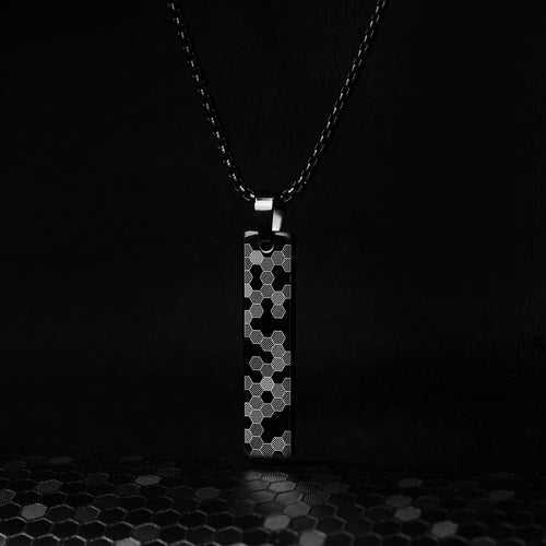 Hex Matrix Mini Tag Necklace