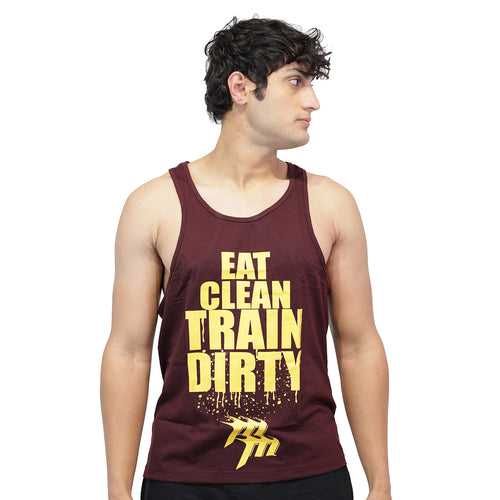 Muscle Mantra Gym Stringer Eat Clean Train Dirty