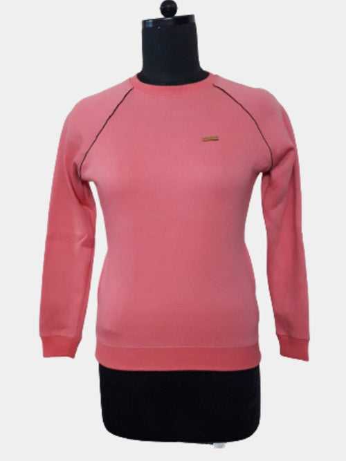 Hapuka Women Pink Fleece Raglan Sleeve Sweat Shirt