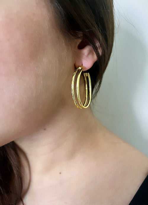 Gold Plated Tram Hoops