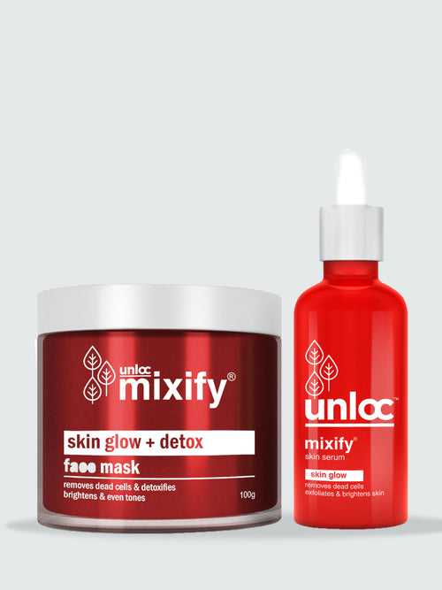 Unloc Mixify Glow Combo - Skin Glow Serum + Detox Mask