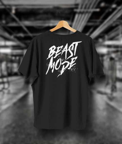 Oversized GymX Black Tee: Beast Mode - Sale